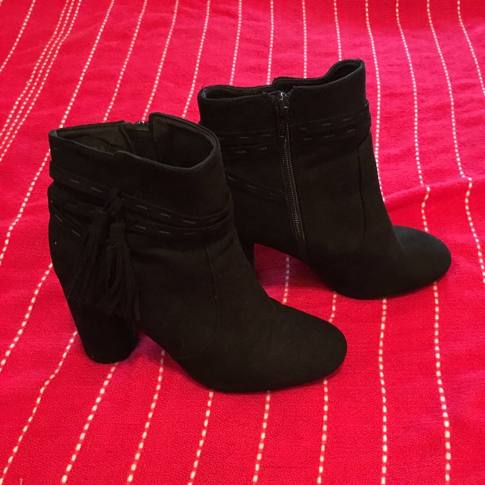 H&M Black Booties with Tassel Size 7